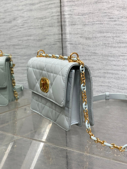 CD Miss Caro 17 Bag Light Blue Calfskin 226496