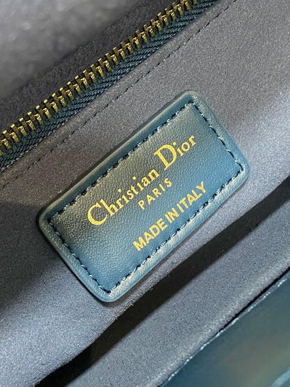 Dior 2026 Mini Lady Dior Bag Dark Blue Lambskin 247370