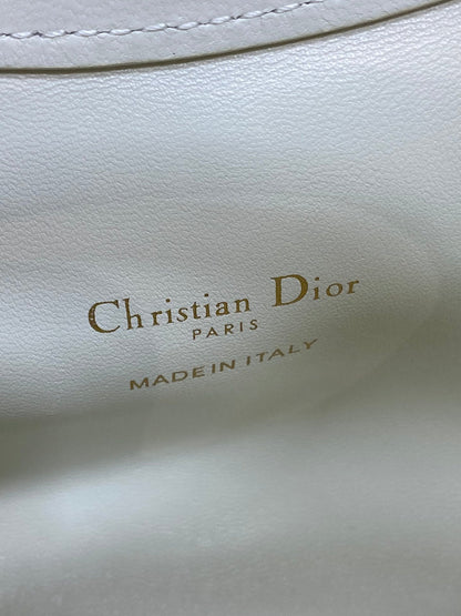 CD Jolie Top Handle Mini Bag 18.5cm White Cannage Lambskin GHW