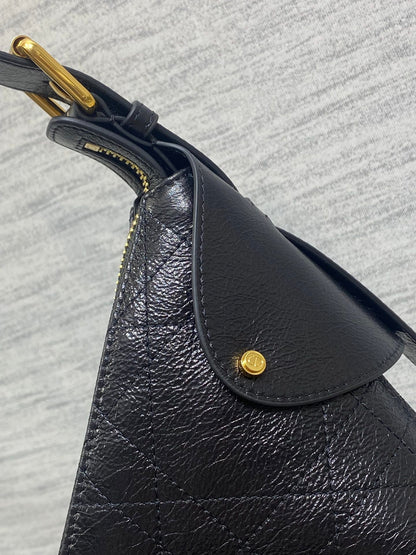 Dior 2025 Voyage Bag 34cm Black Grained Calfskin 267755
