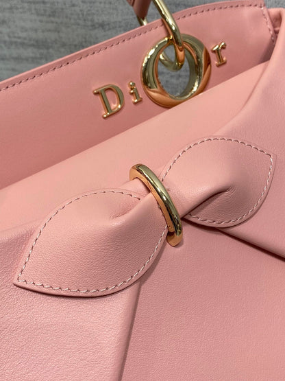 CD 26SS Bow-Adorned Bag Blush Pink Calfskin 272507