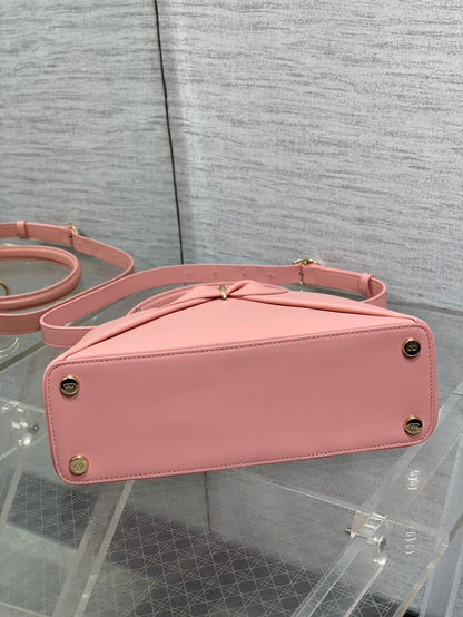 CD 26SS Bow-Adorned Bag Blush Pink Calfskin 272507