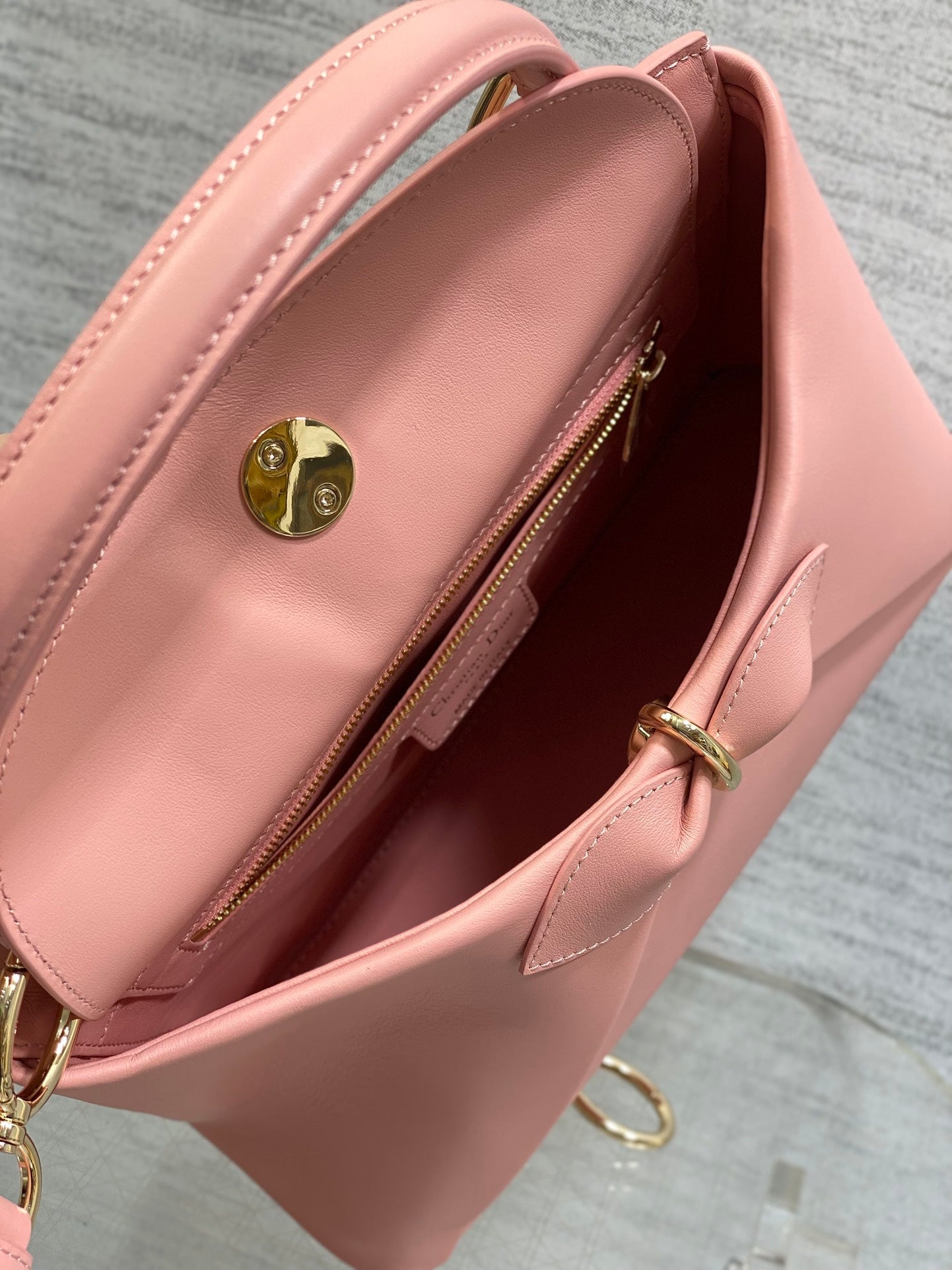 CD 26SS Bow-Adorned Bag Blush Pink Calfskin 272507