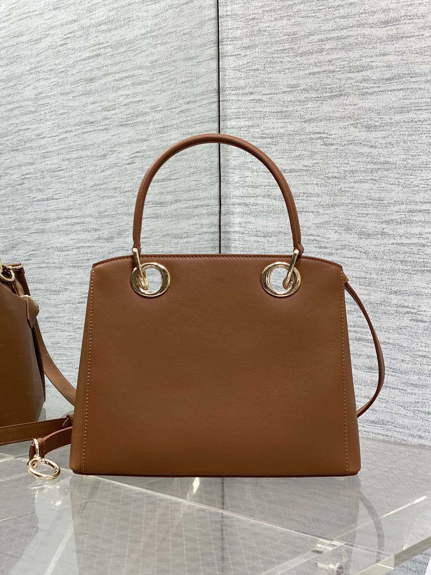 CD 26SS Bow-Adorned Bag Brown Calfskin 272511