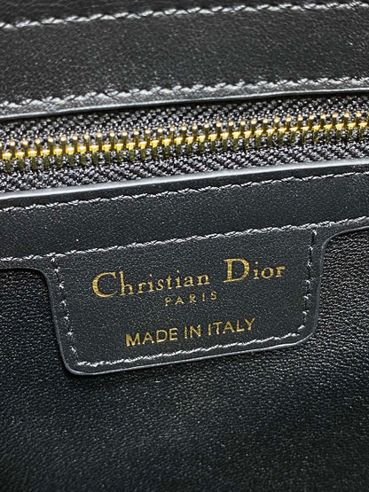 CD 26SS Bow-Adorned Bag Black Calfskin 272519