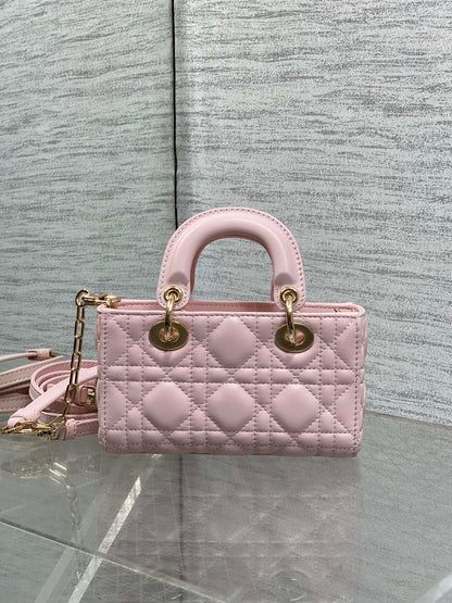 Dior 2026 Bow D-Joy Micro Bag Pink Lambskin