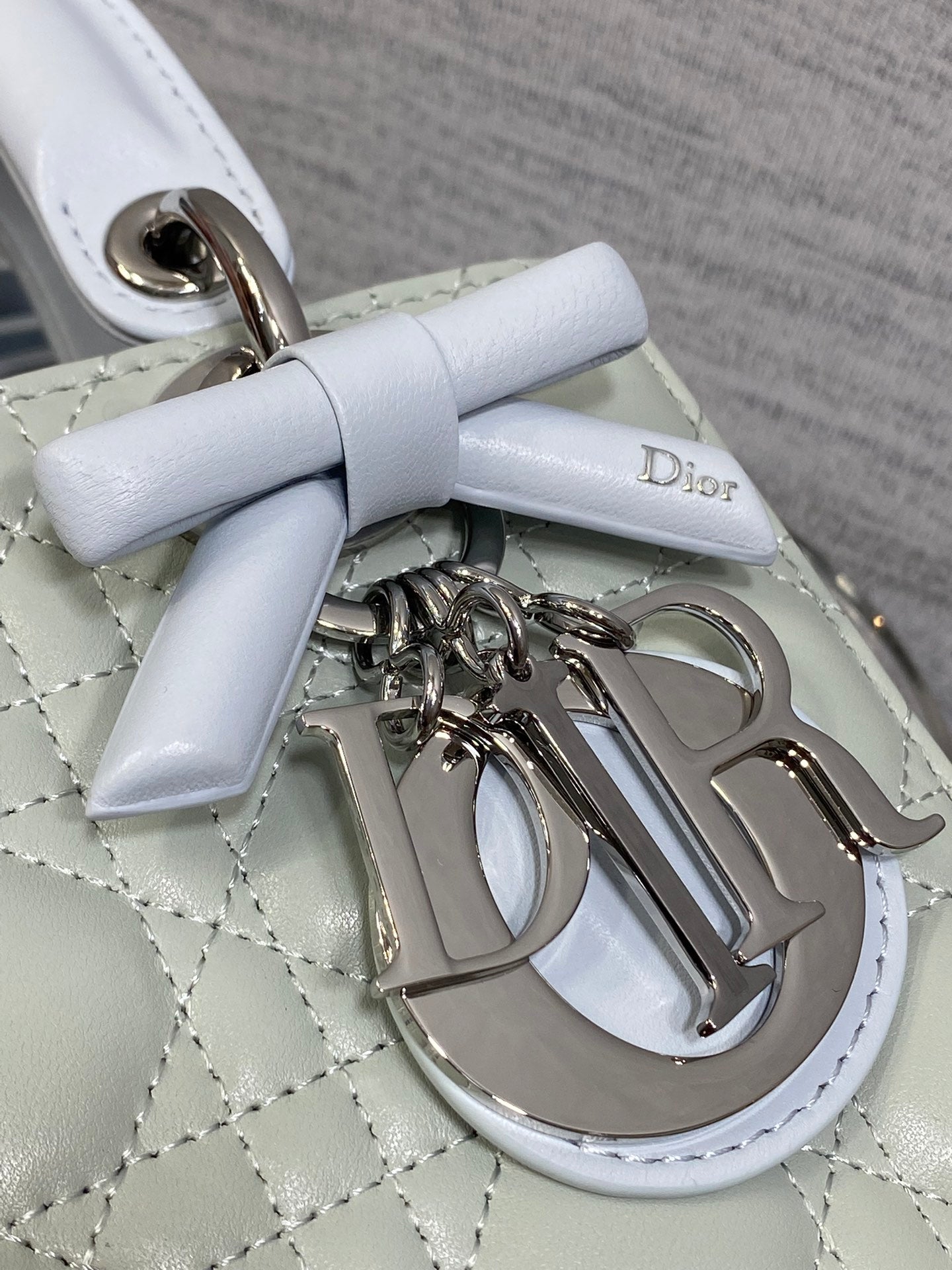 Dior 2026 Lady Dior Bag Grey Charcoal Lambskin 286579