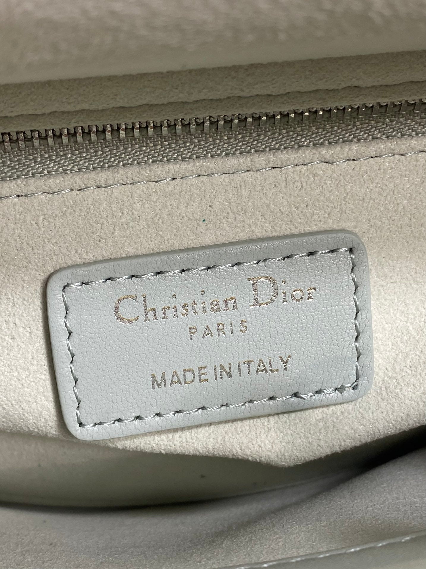 Dior 2026 Mini Lady Dior Bag Grey Charcoal Lambskin 286581