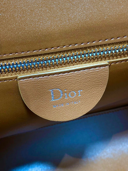 Dior Medium Diorly Bag Brown Suede 286586