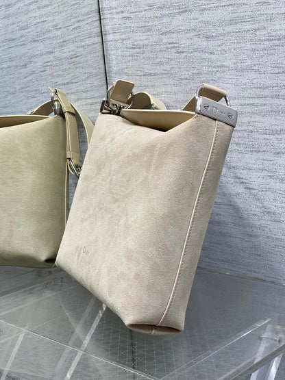 Dior Medium Diorly Bag Light Taupe Suede 286590