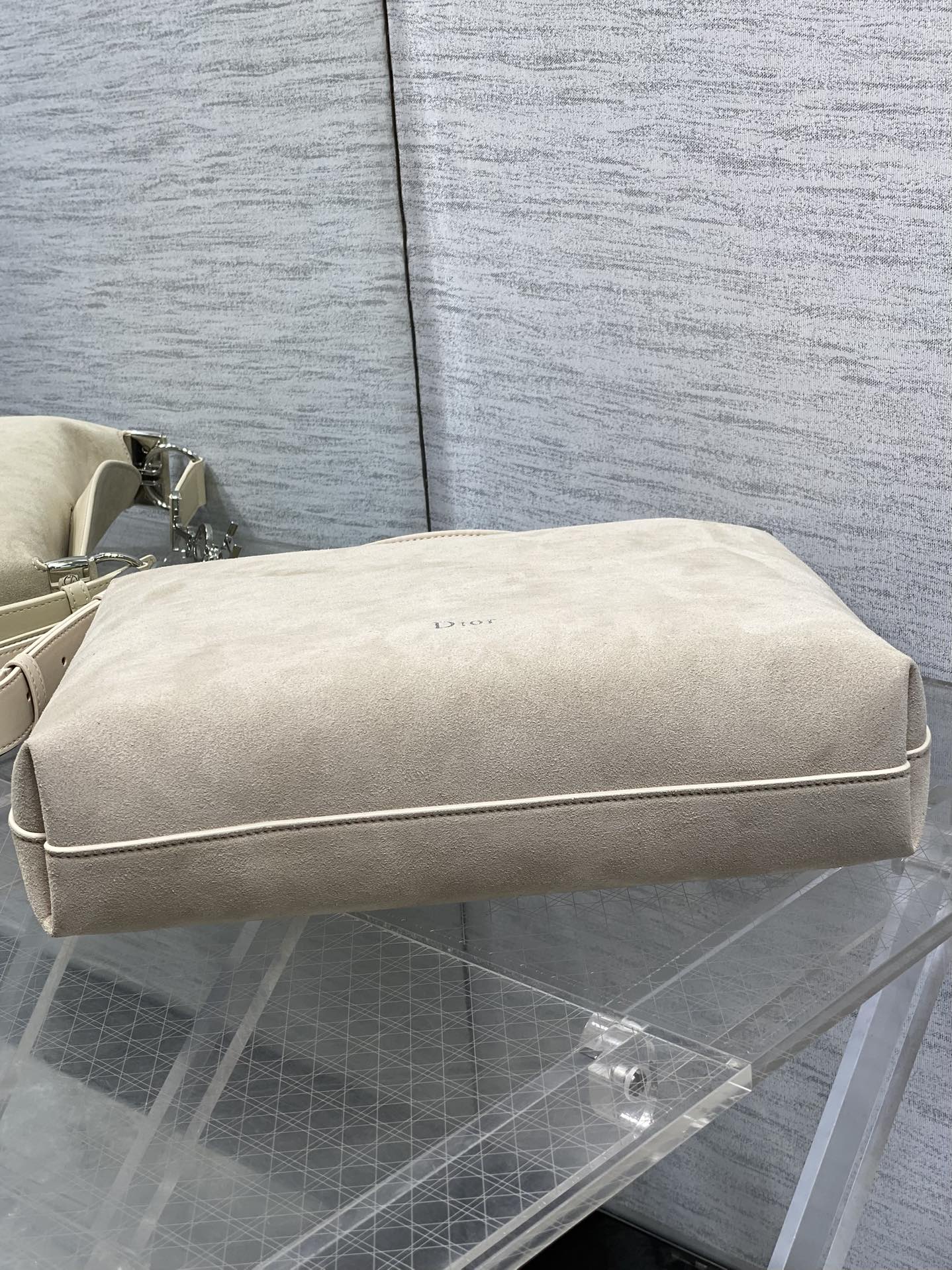 Dior Medium Diorly Bag Light Taupe Suede 286590