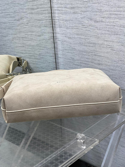 Dior Medium Diorly Bag Light Taupe Suede 286590