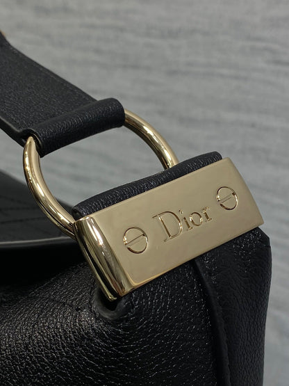 Dior Medium Diorly Bag Black Macrocannage Lambskin 286592
