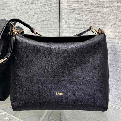 Dior Medium Diorly Bag Black Macrocannage Lambskin 286592