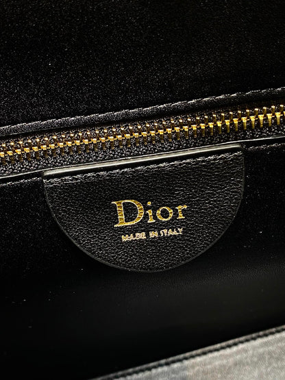 Dior Medium Diorly Bag Black Macrocannage Lambskin 286592
