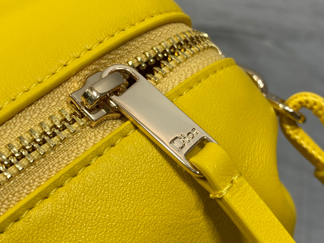 CD Bow Pouch Yellow Lambskin 286625