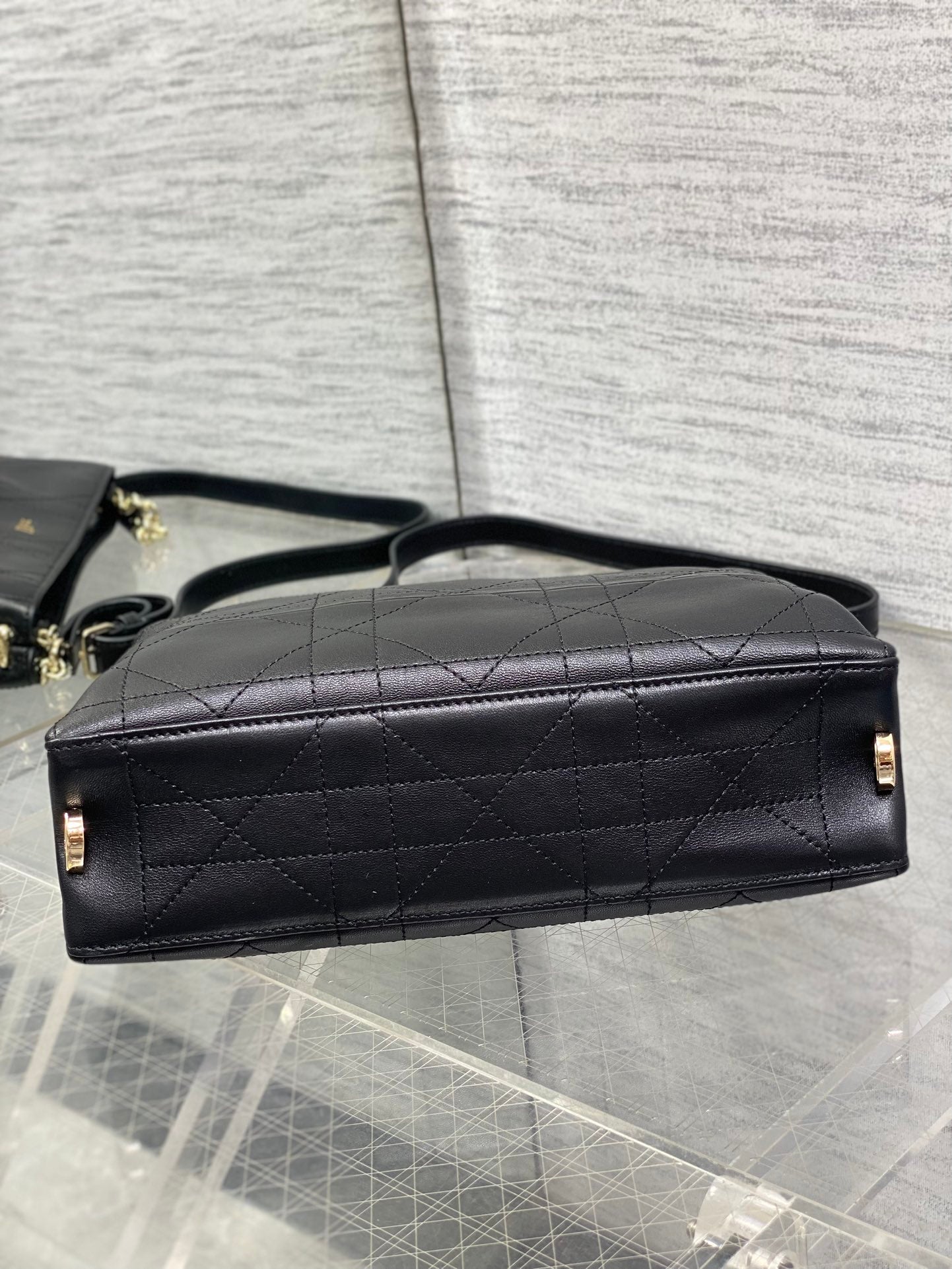 Dior Trianon Bag Black Macrocannage Lambskin 286594