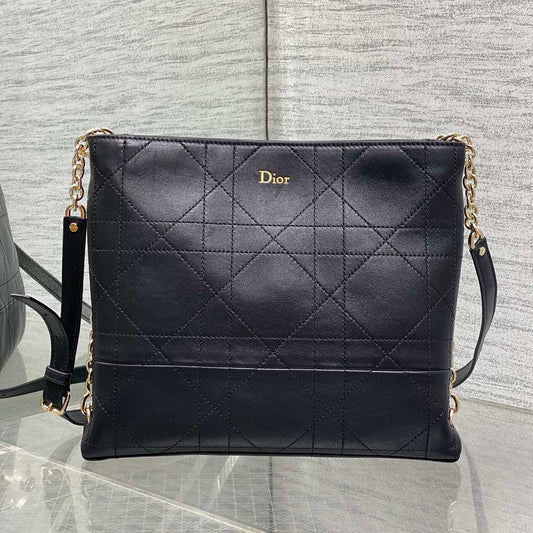 Dior Trianon Bag Black Macrocannage Lambskin 286594