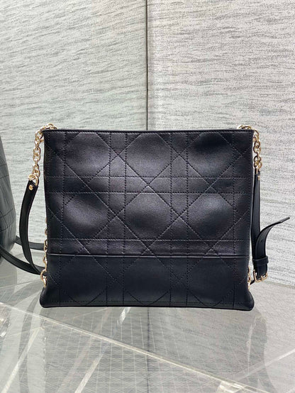 Dior Trianon Bag Black Macrocannage Lambskin 286594