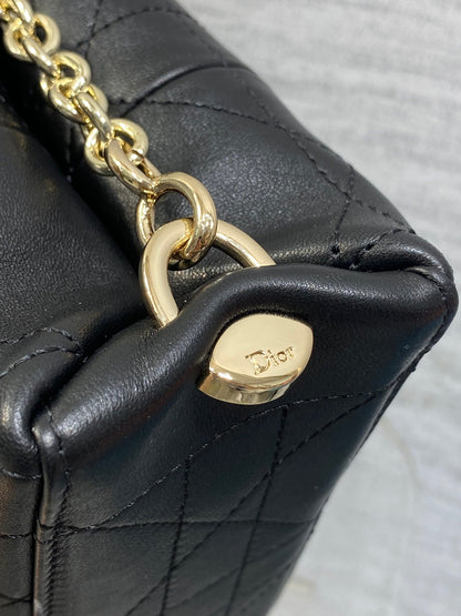 Dior Trianon Bag Black Macrocannage Lambskin 286594