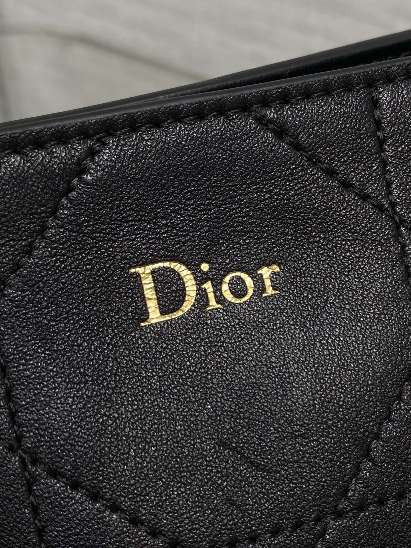 Dior Small Vertical Bag Black Macrocannage Lambskin 286596