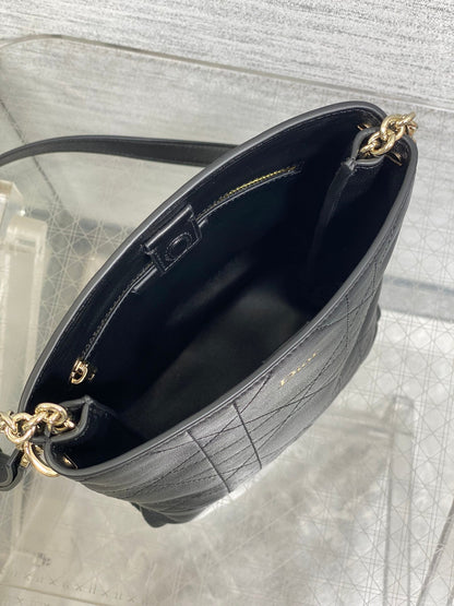 Dior Small Vertical Bag Black Macrocannage Lambskin 286596