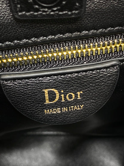 Dior Small Vertical Bag Black Macrocannage Lambskin 286596