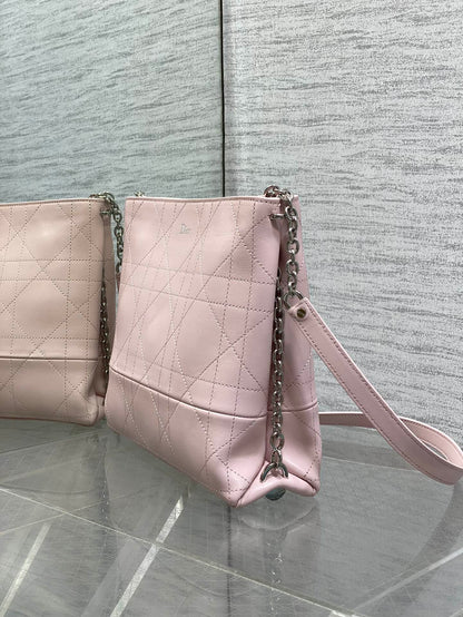 Dior Trianon Bag Light Pink Macrocannage Lambskin 286599