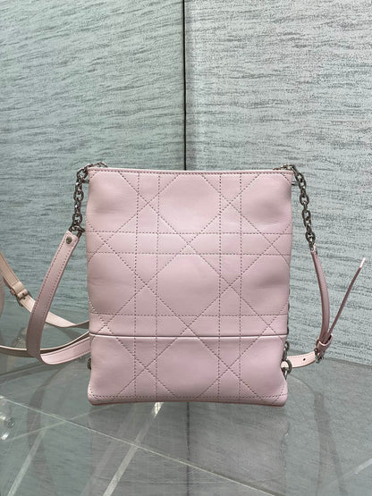 Dior Small Vertical Bag Light Pink Macrocannage Lambskin 286601