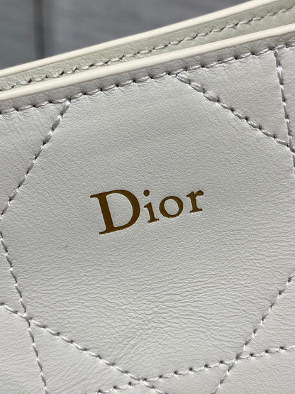 Dior Trianon Bag White Macrocannage Lambskin 286604