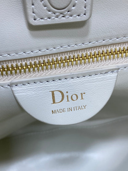 Dior Trianon Bag White Macrocannage Lambskin 286604