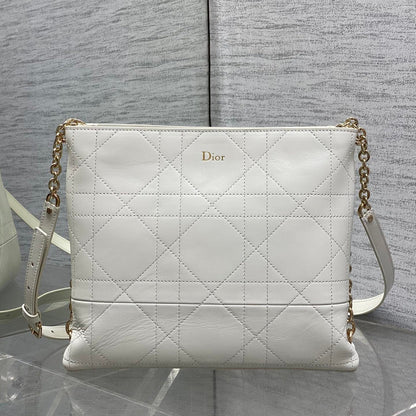 Dior Trianon Bag White Macrocannage Lambskin 286604