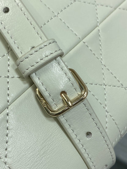 Dior Trianon Bag White Macrocannage Lambskin 286604