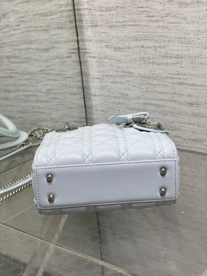 Dior 2026 Mini Lady Dior Bag Glacier BlueLambskin 286619