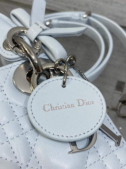 Dior 2026 Mini Lady Dior Bag Glacier BlueLambskin 286619