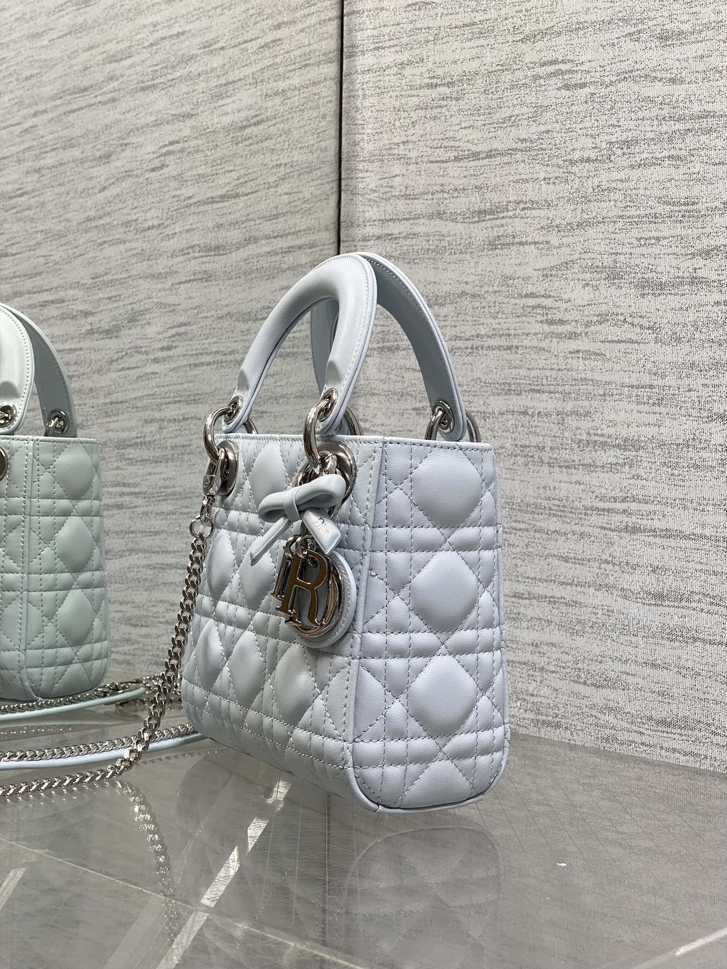 Dior 2026 Mini Lady Dior Bag Glacier BlueLambskin 286619