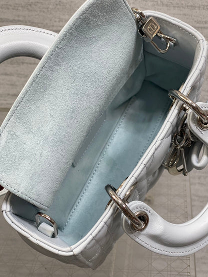Dior 2026 Bow D-Joy Micro Bag 16cm Glacier Blue Lambskin