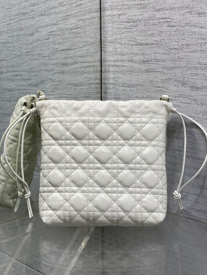 CD Adiorable Mini Bucket Bag White Lambskin 286635
