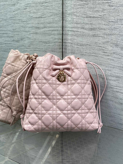 CD Adiorable Mini Bucket Bag Light Pink Lambskin 286637