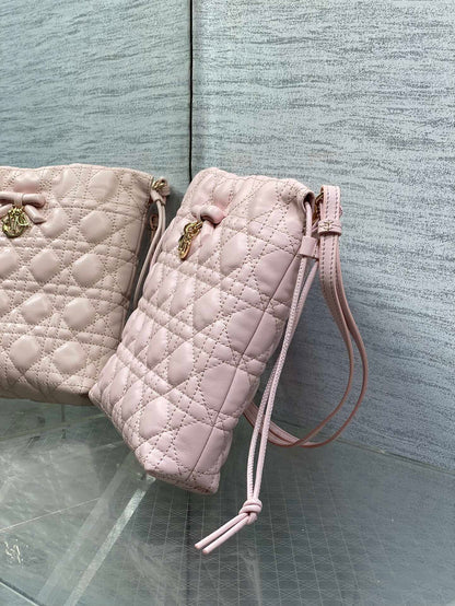 CD Adiorable Mini Bucket Bag Light Pink Lambskin 286637