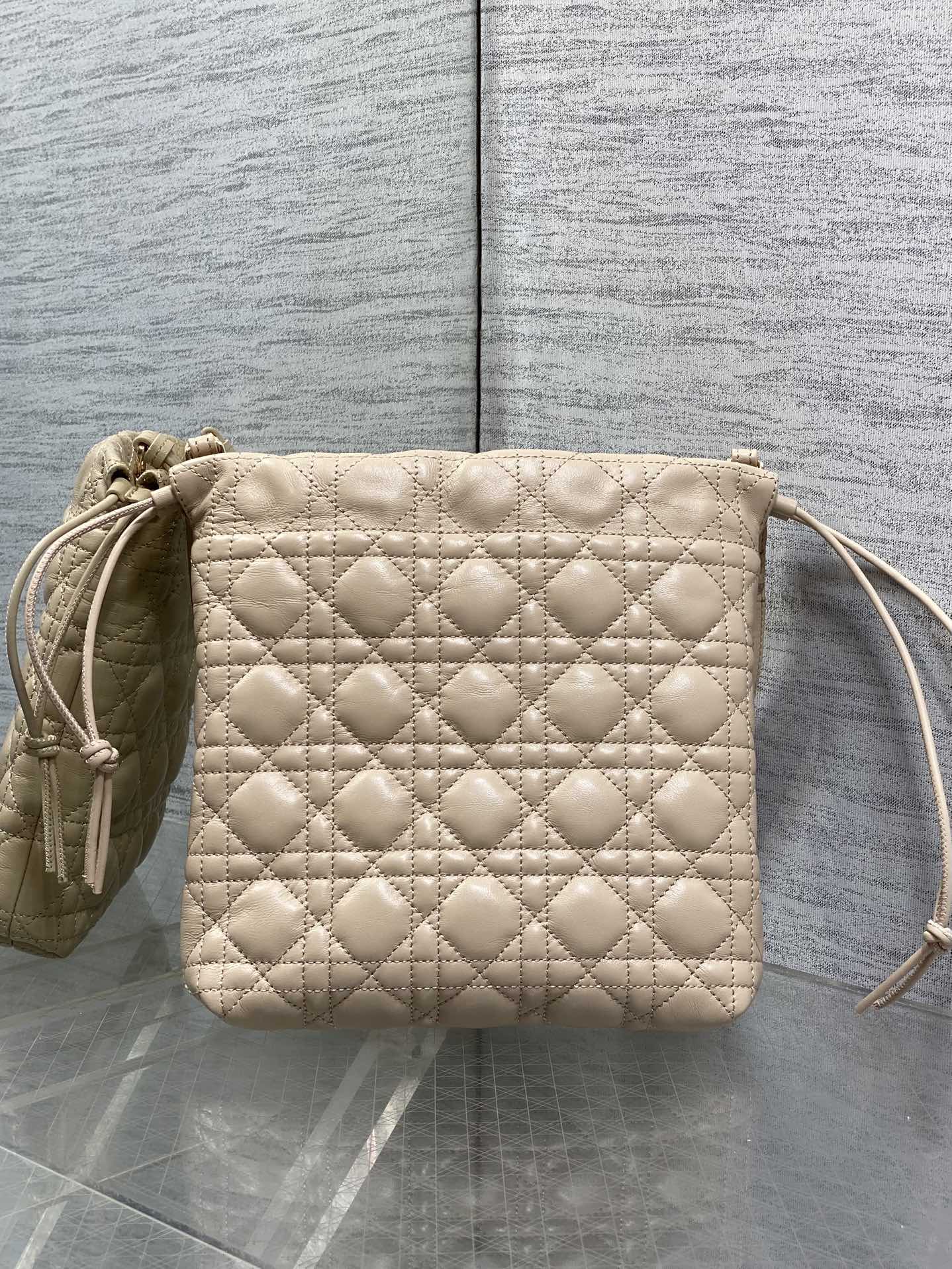 CD Adiorable Mini Bucket Bag Beige Lambskin 286639