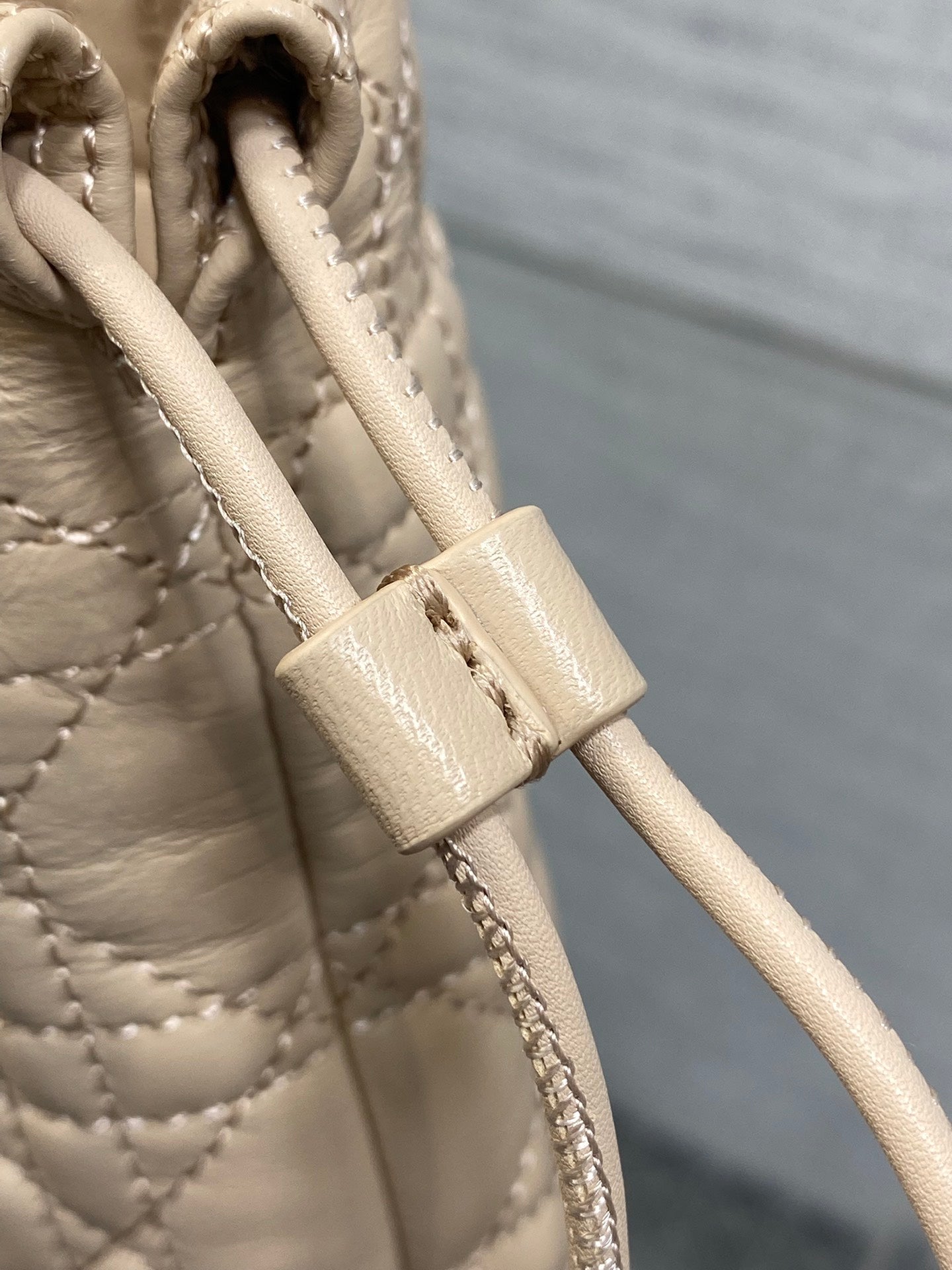 CD Adiorable Mini Bucket Bag Beige Lambskin 286639