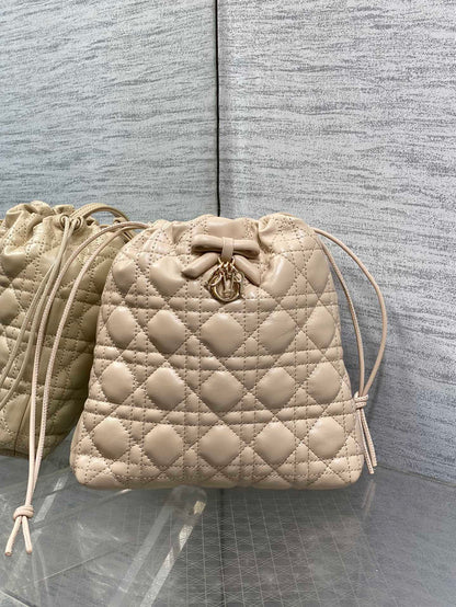 CD Adiorable Mini Bucket Bag Beige Lambskin 286639