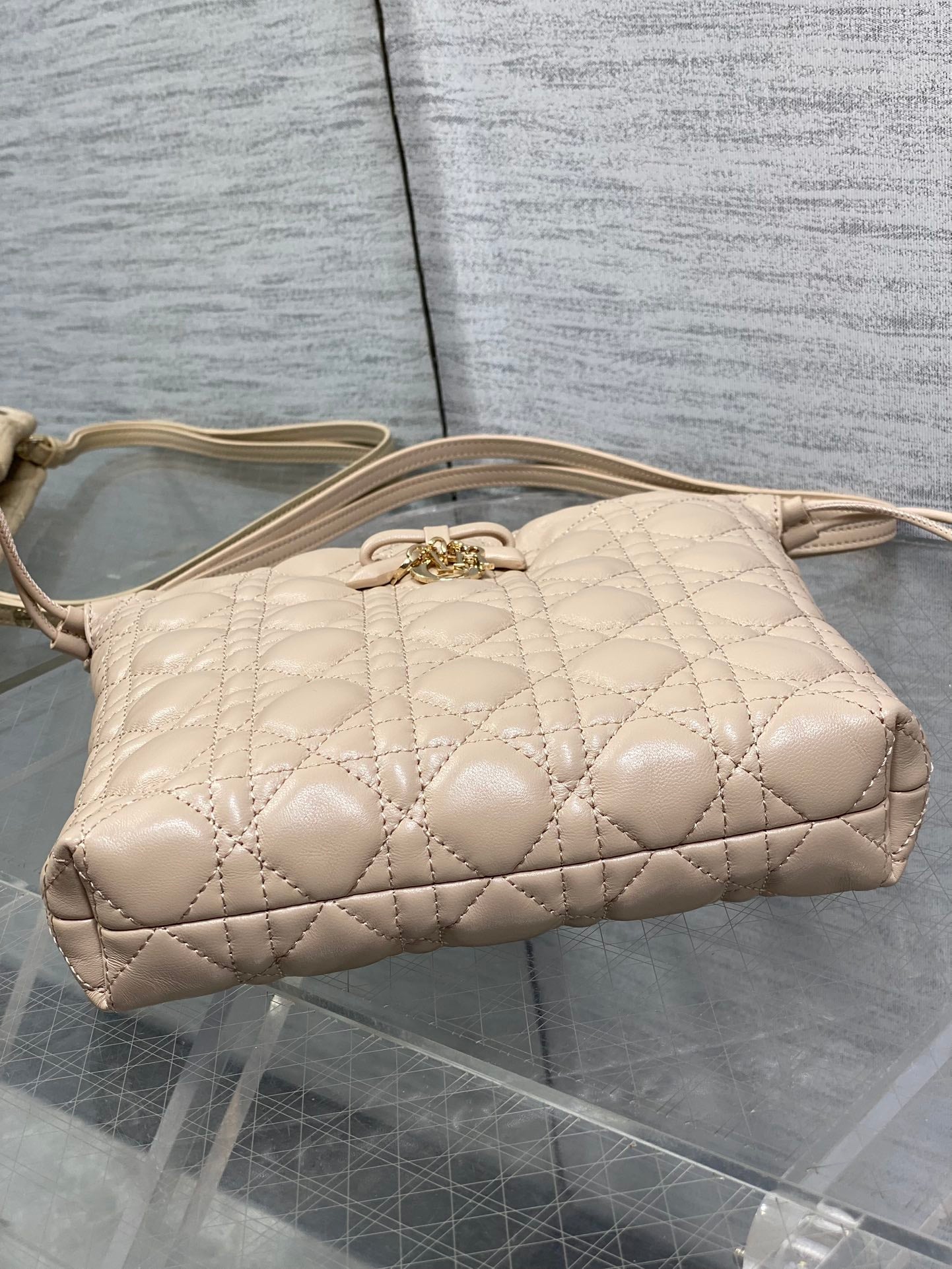 CD Adiorable Mini Bucket Bag Beige Lambskin 286639