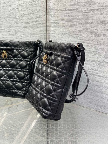 CD Adiorable Mini Bucket Bag Black Lambskin 286641