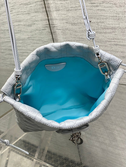 CD Adiorable Mini Bucket Bag Glacier Blue Lambskin 286643