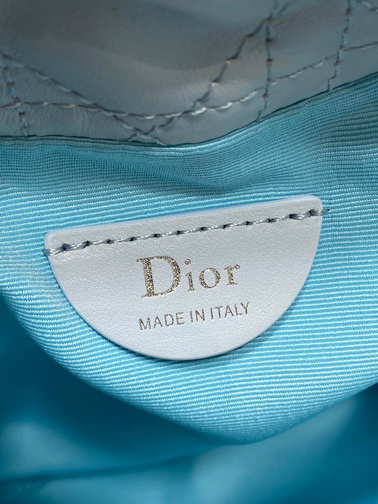 CD Adiorable Mini Bucket Bag Glacier Blue Lambskin 286643
