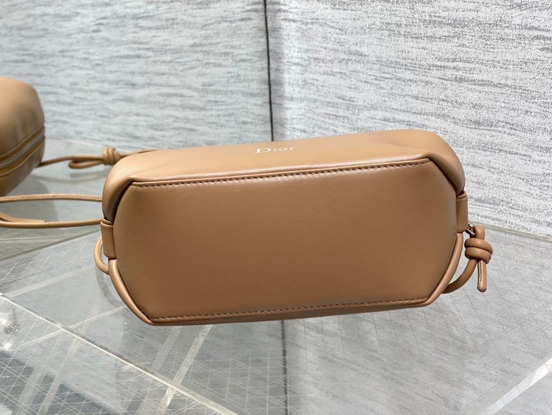 CD Bow Pouch Camel Lambskin 286631