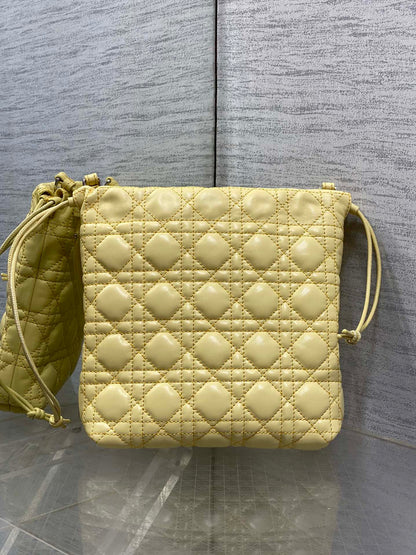 CD Adiorable Mini Bucket Bag Yellow Lambskin 286645