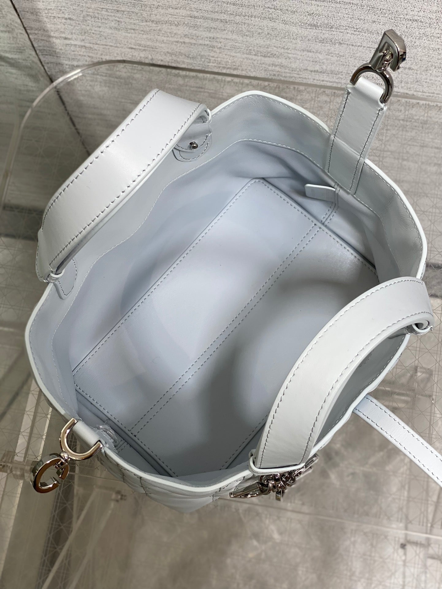 CD Toujours Bag 23cm Glacier Blue Calfskin 286653